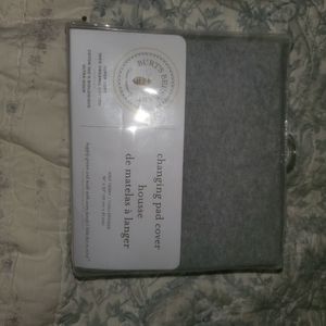Gray changing pad cover